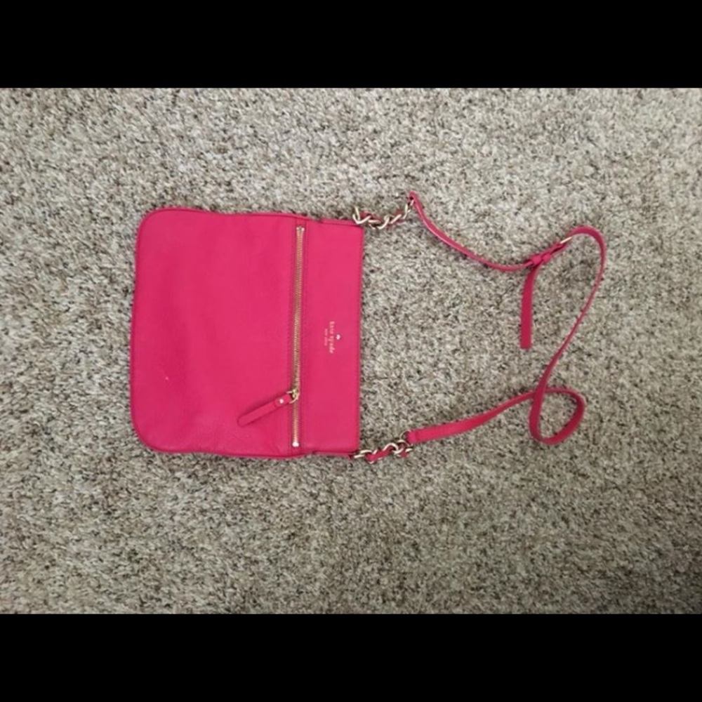 Kate Spade pink leather crossbody bag